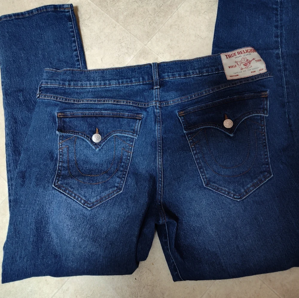 True Religion Men's Ricky Relaxed Straight Jeans Size 42 X 31.5